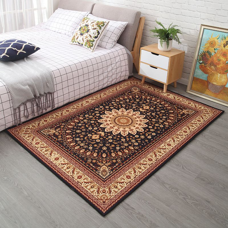 Tappeto di stampa damask marocchina multicolore in polipropilene tappeto resistente alle macchie resistenti a tappeto anti-slip per arredamento per la casa