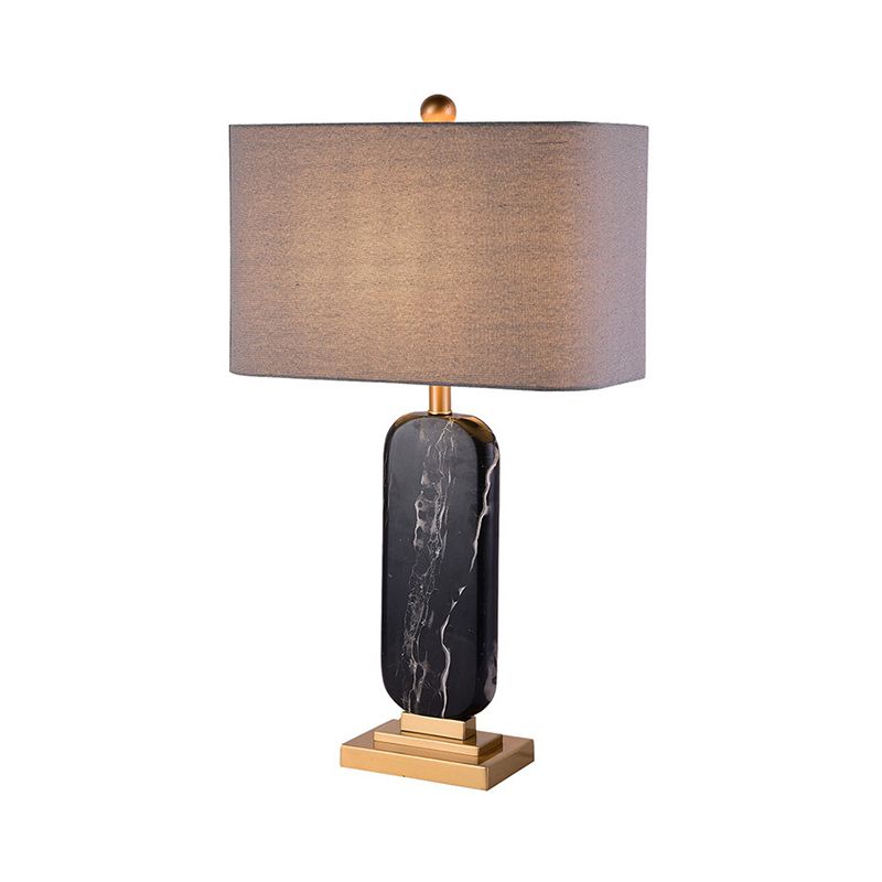 1 tâche ombrée d'éclairage de tâche contemporain petite lampe de bureau en noir pour le chevet