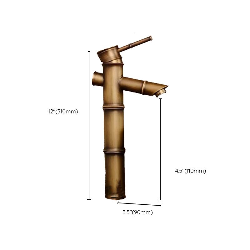 Country Style Vessel Bathroom Faucet Brass Lever Handle Vanity Sink Faucet