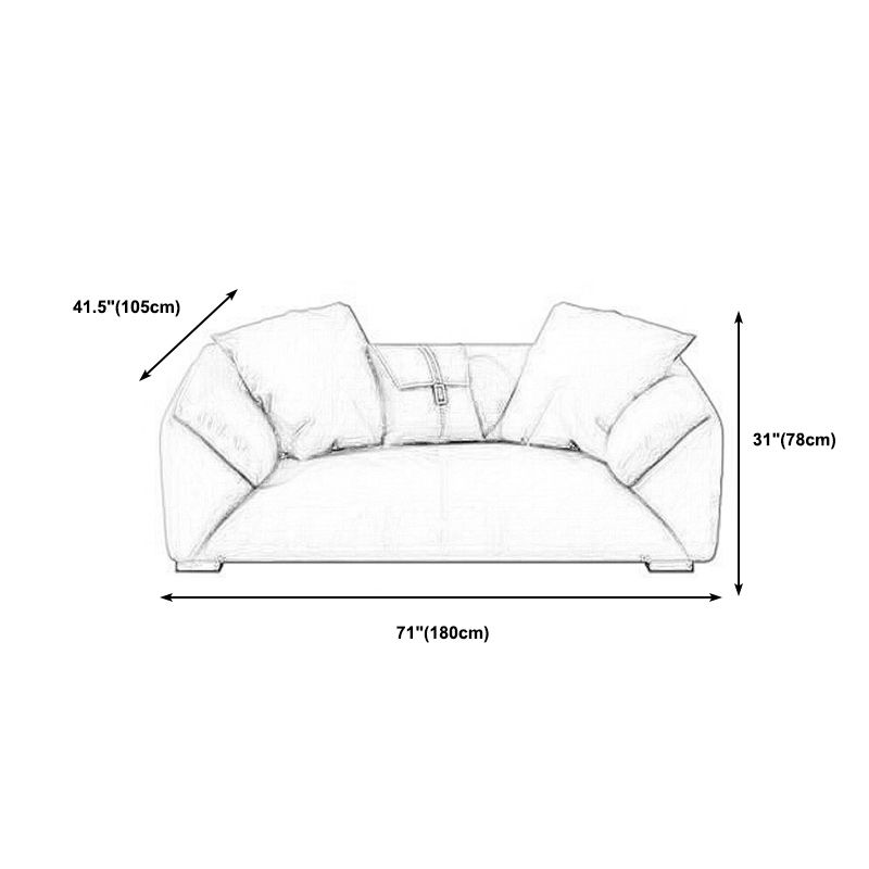 Contemporary Standard Sofa Pillow Top Arm Bench Seating with Pillows