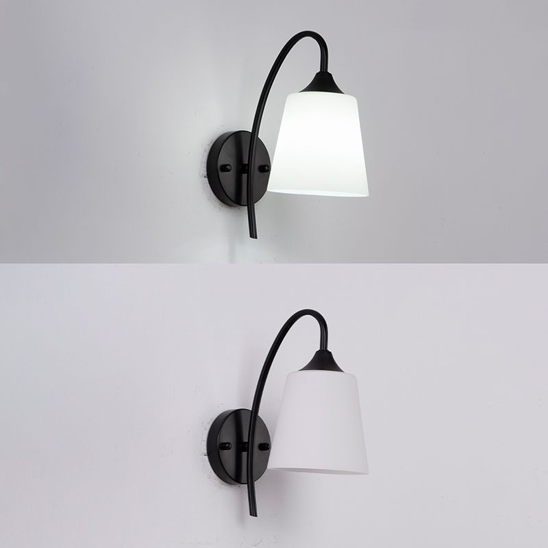 Bedroom Nordic Sconce Light Fixtures 1 Bulb Glass Wall Mounted Lighting