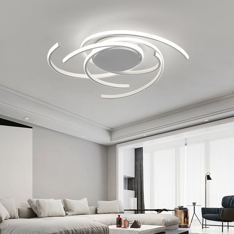 Moderne stijl spiraalvormige inbouw plafondlamp Metaal LED slaapkamer plafondlamp