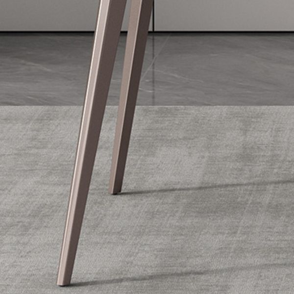 Rectangle 4 Legs Dining Table Modern Sintered Stone Dining Room Table