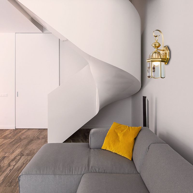 Application de lumière murale en laiton à 1 lumière