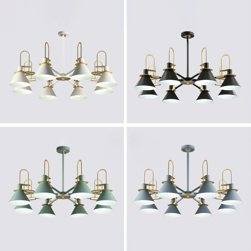 Multi Lights Minimalistisch macaron hangende plafondlicht metaalhangende kroonluchter voor zitkamer