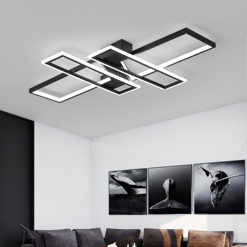 Metal Semi Flush Mount Geometriclight Contemporary Semi Flush