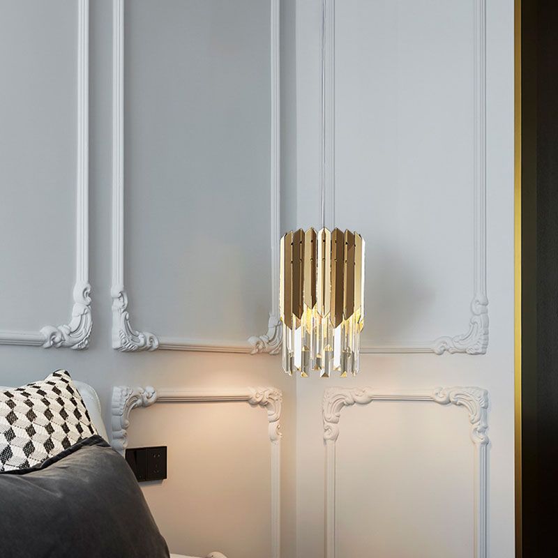 Cilinderlichtophanging hanger moderne eenvoudige kristallen hanglampen voor bed naast