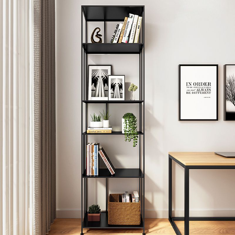 Open Metal Etagere Bookcase Modern Rectangular Shelf Bookcase