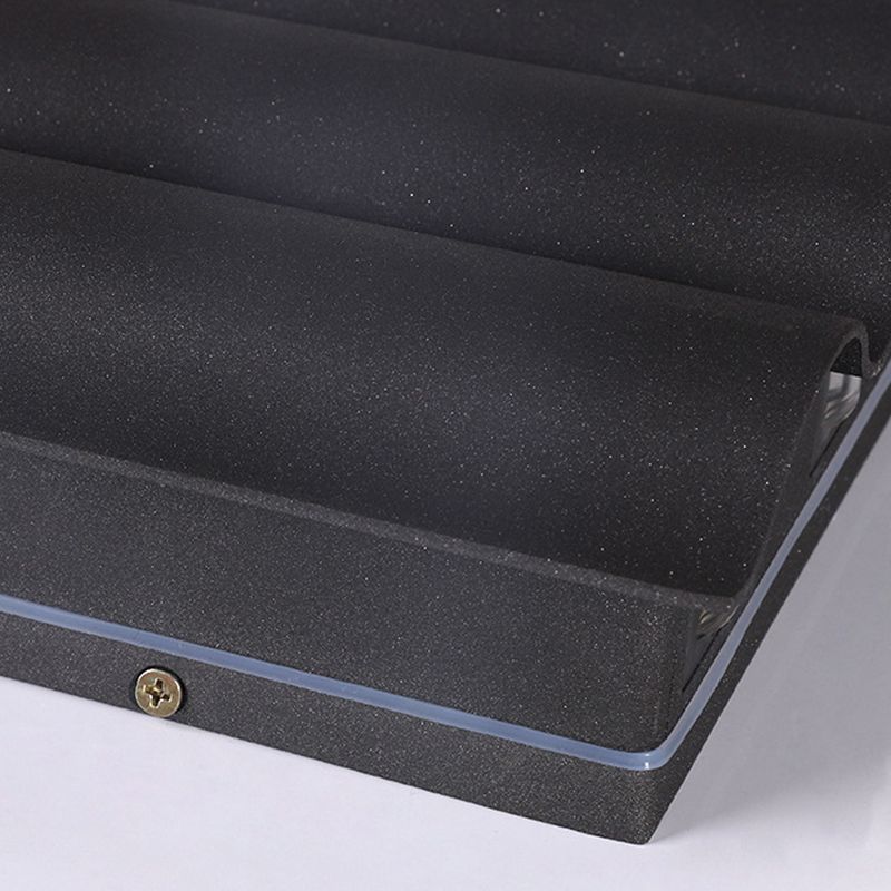 Black Rectangular LED Outdoor Wall Lamp in Modern Creative Style Aluminium Waterproof Wall Light