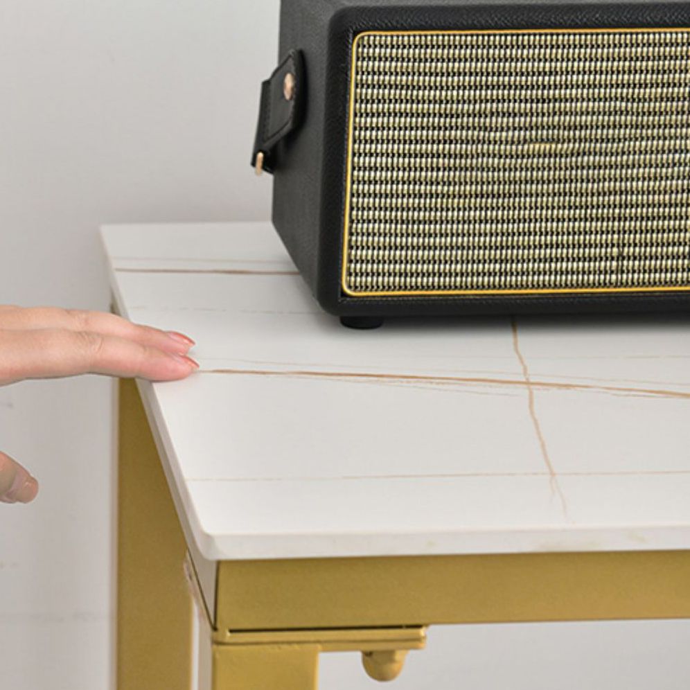 Table à vin de comptoir en marbre avec table rectangle Tableau de chevalet en haut - 41,3 "H