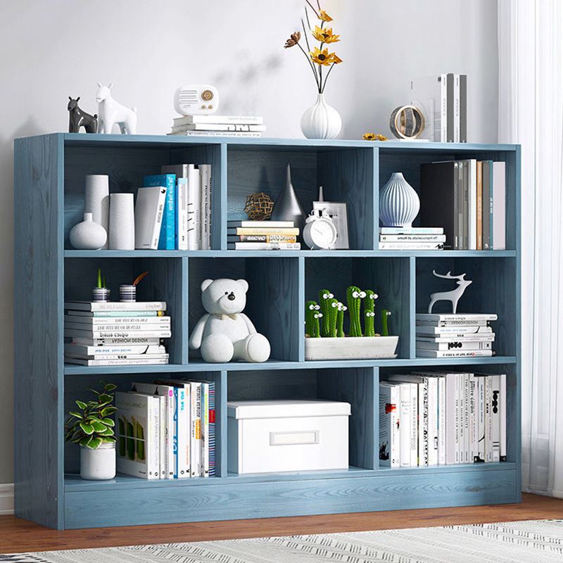 Contemporary Wooden Shelf Bookcase Cube Bookshelf for Study Room