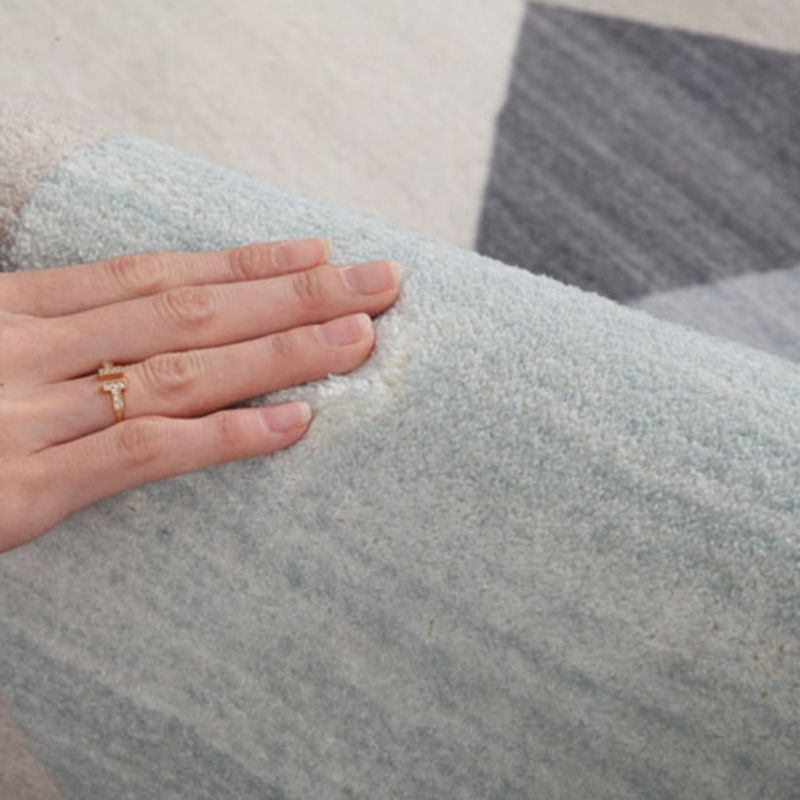 Simplicité Bloc de couleur irrégulière Tone blanc Tone Polyester Area Tapis Easy Care Rapier pour le salon