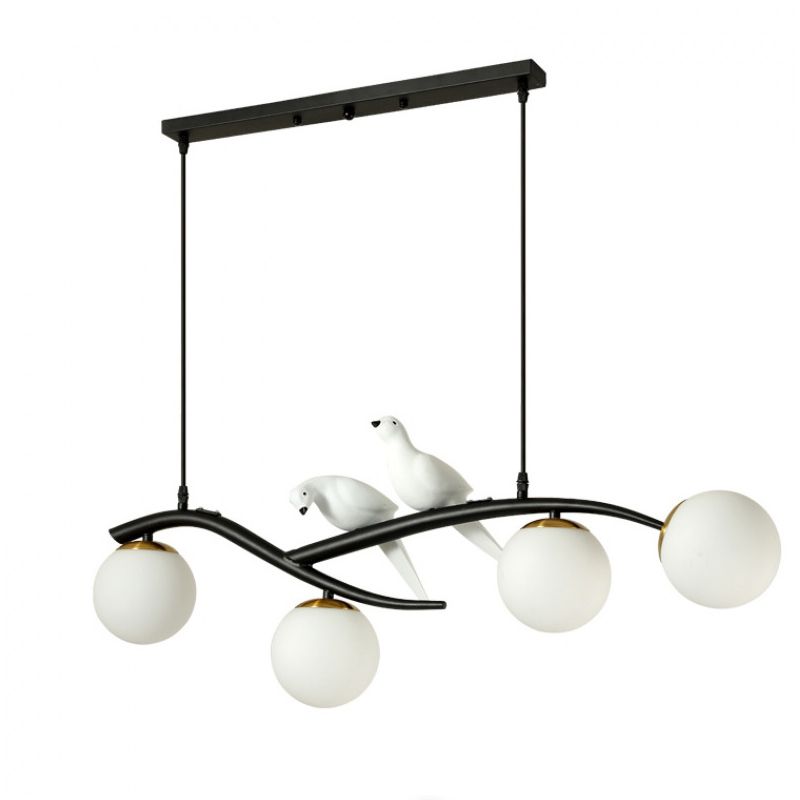 Modern Kitchen Island Lighting Black/Golden Globe Shaded Ceiling Light for Foyer