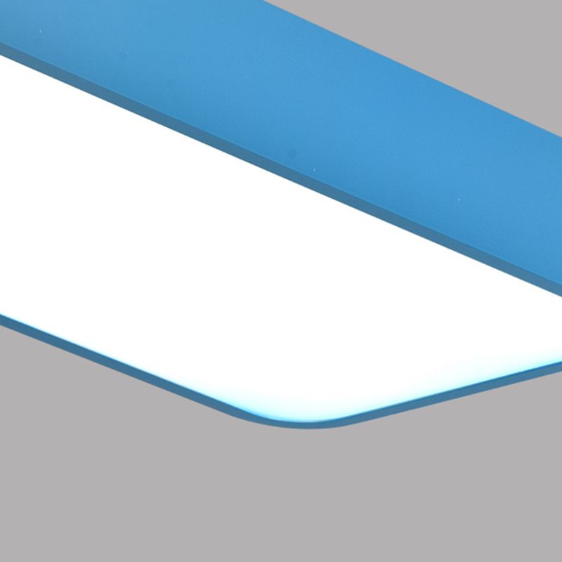 Rectangle Chandelier Light Kit Contemporary Acrylic LED Playroom Ceiling Pendant