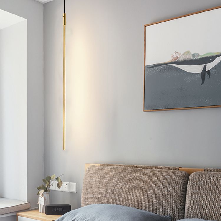 Modern Simple LED Pendant Light Long Line Lamps for Bedroom Dinning Room