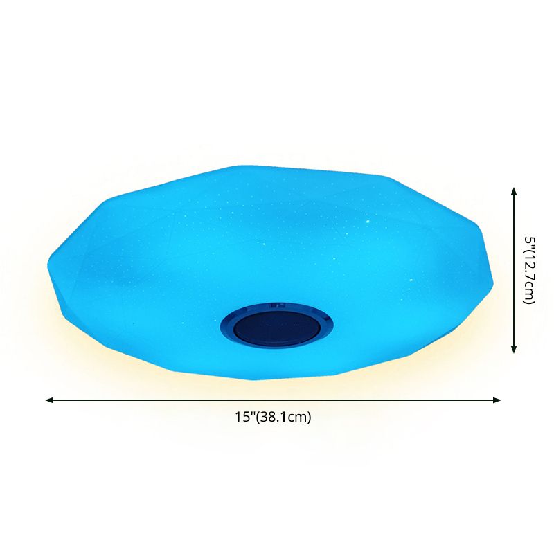 Flush Mount LED Ceiling Light Wireless Mobile Phone Control Bedroom Lighting Fixture