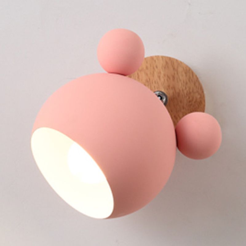 Modern Bear Shape Wall Sconce Lights 1 Light Wall Light for Living Room