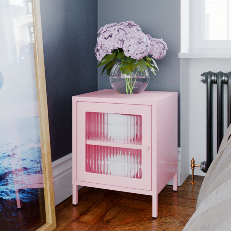 Metallic Pink/white/blue/yellow/black Square Door/round Door Nightstand