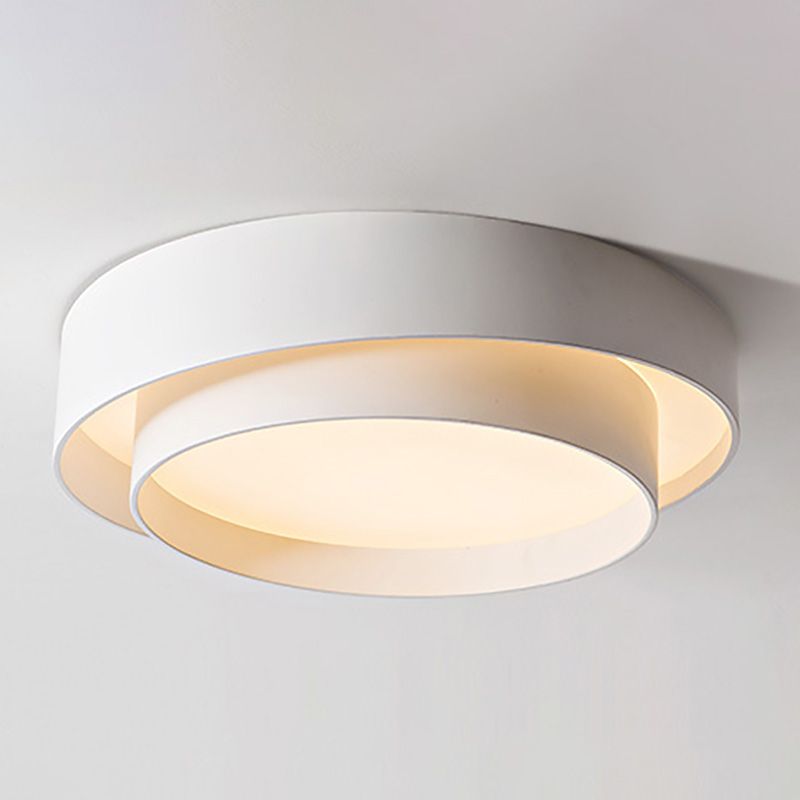 Lámpara de techo moderna de montaje empotrado con arte en hierro y pantalla acrílica para sala de estar