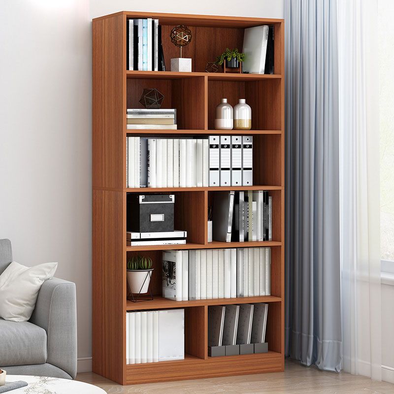 Modern Style Bookshelf Closed Back Wood Bookcase for Home Use