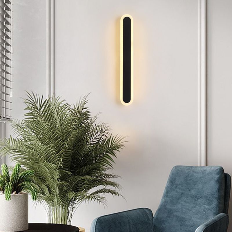 Contemporary Style Linear Wall Light Fixtures Metal 1 Light Led Wall Lights