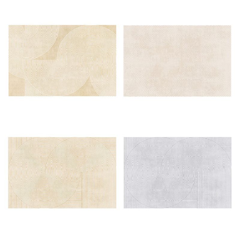 Simple Plain Stripes Rug Polyester Indoor Rug Non-slip Area Carpet for Living Room and Bedroom