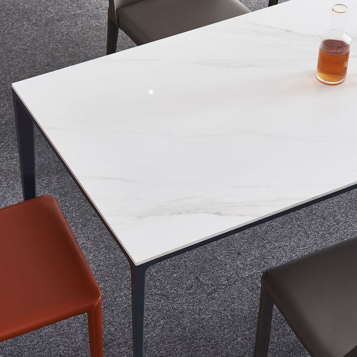 Industrial Standard Rectangle Dining Table Sintered Stone Top Dining Table for Kitchen
