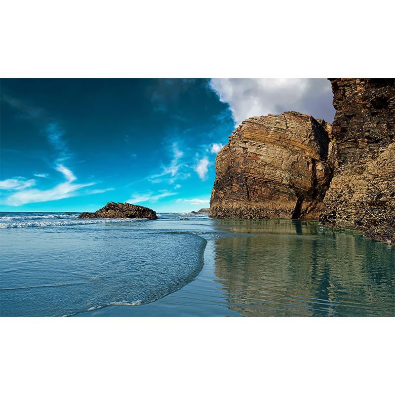 Contemporary Seascape Mural Wall Decor Environment Friendly for Bathroom