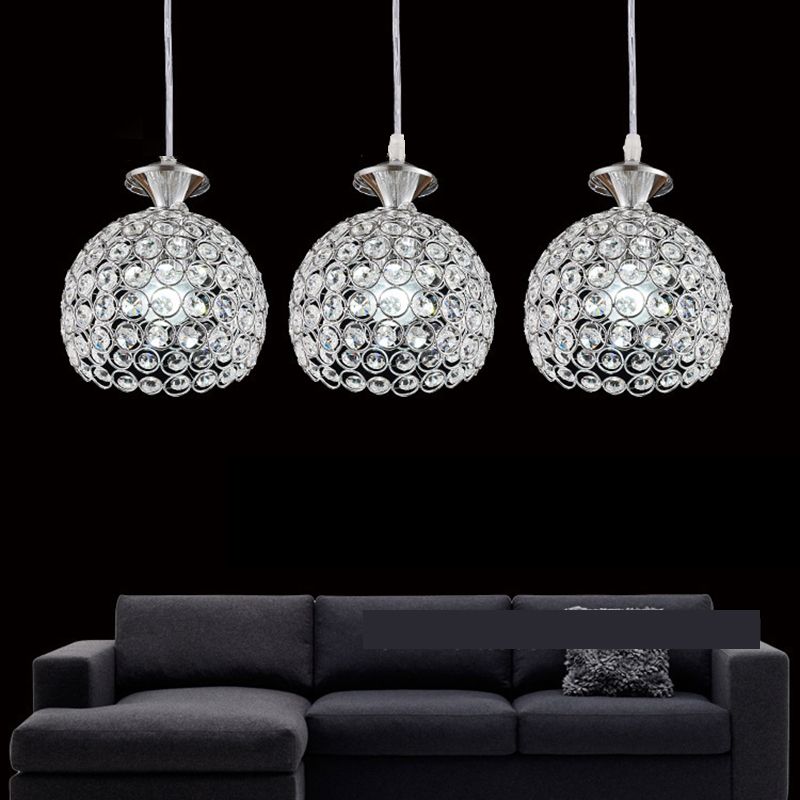 Minimalistische bol hanglampverlichting kristal woonkamer plafond verlichtingsarmatuur