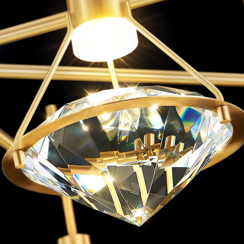 Diamond Sconce Wall Light Modern Luxury Style Crystal 1 Light Sconces