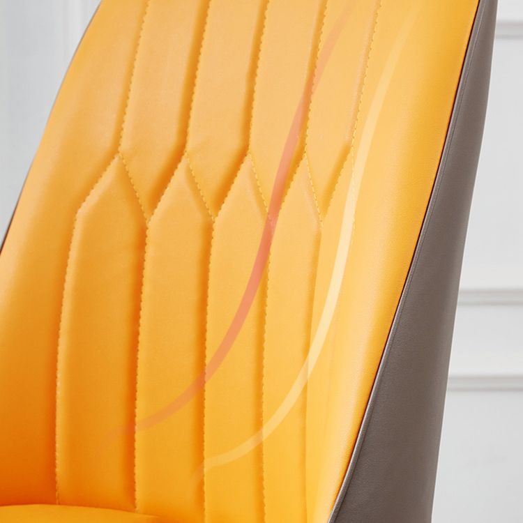 Scandinavian Indoor Arm Chair Parsons Back Upholstered Metal Dining Room Chair