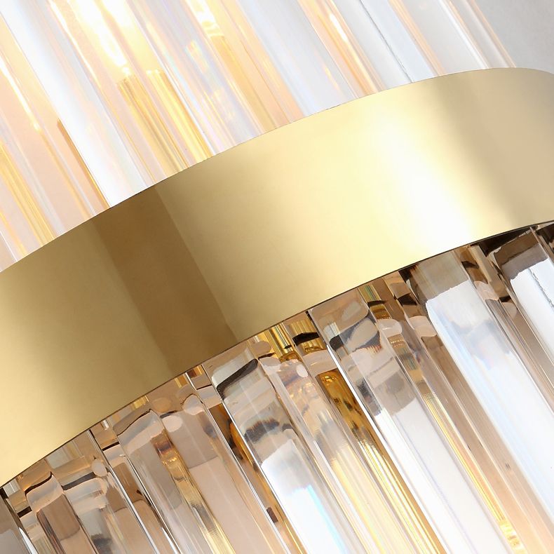 Lampada a parete postmoderna a parete 2 heele lampade con un ombra di cristallo chiaro