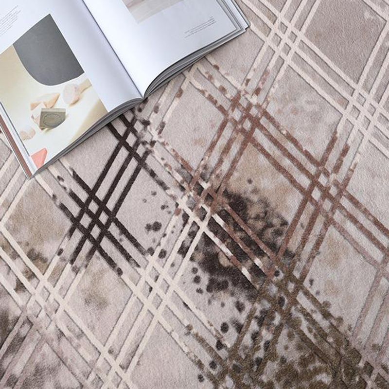 Orange Modern Carpet Polyester Graphic Carpet Tear Resistant Carpet for Drawing Room