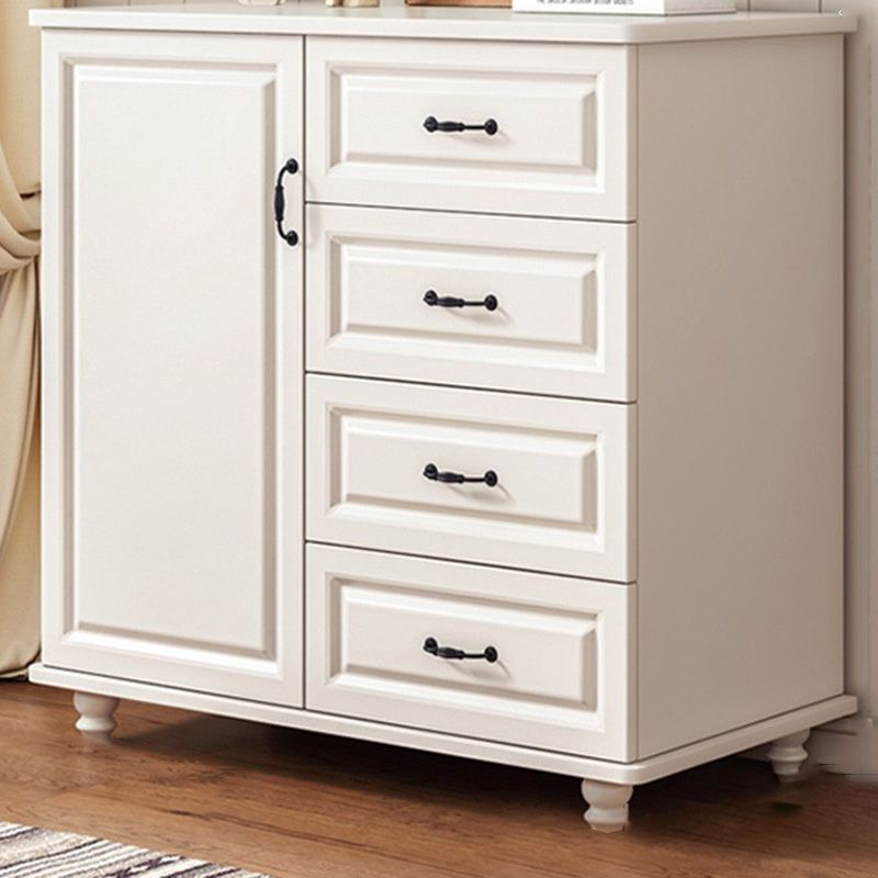 Mid-Century Modern Accent Cabinet Square Storage Cabinet with Drawer