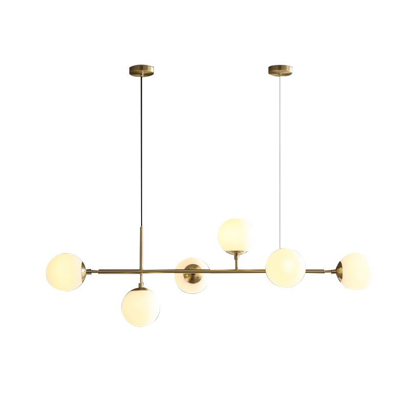 Modern Island Light Minimalist Glass Hanging Light for Dining Room