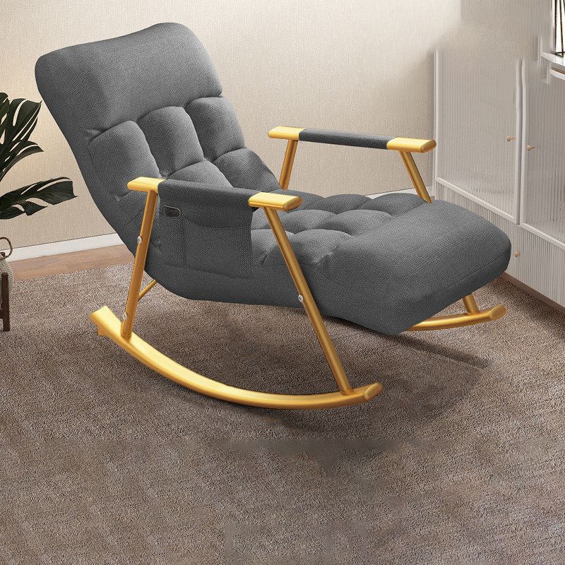 Upholstered Rocking Chair Living Room Rocker Chair with Padded Seat