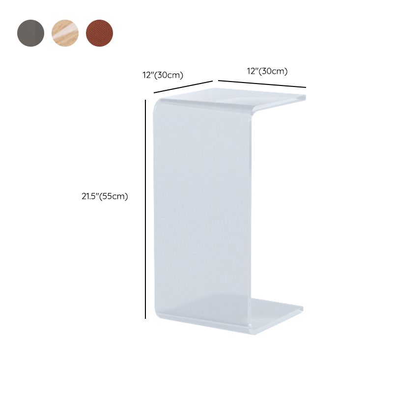 11.81" Wide Plastic Side End Table Abstract Sofa Side Accent Table