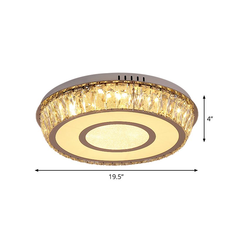 Lámpara incrustada redonda de bloque de cristal, Lámpara LED simple, adecuada para Sala de estar