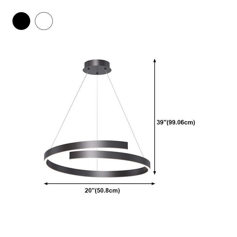 Lineaire vorm metalen hanglamp lichtbeveiliging modern hangende lamp met één licht