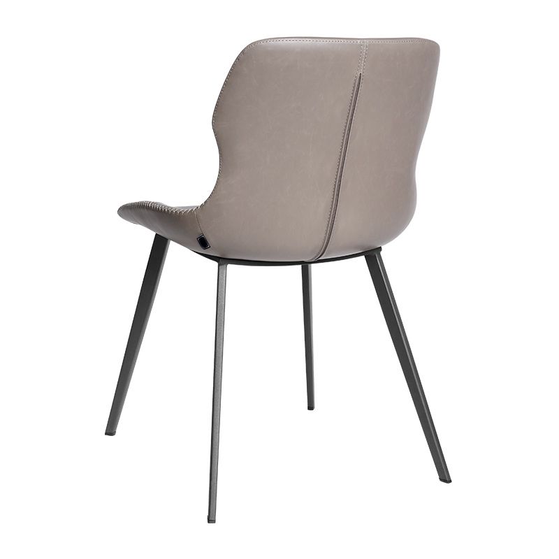 Industrial Faux Leather and Metal Dining and Accent Chairs for Kitchen