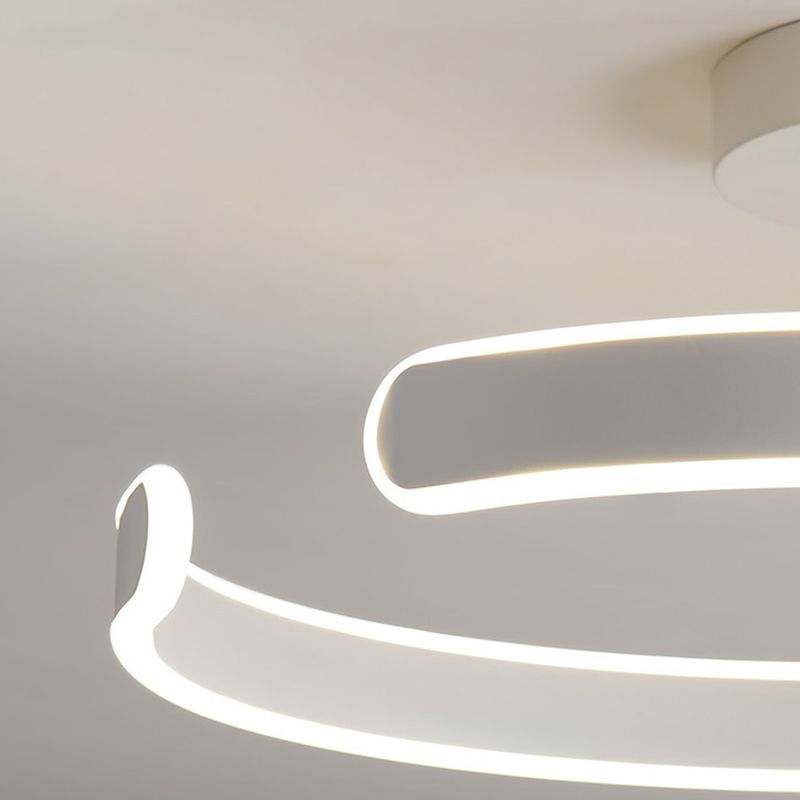 Modern Ceiling Light LED White Shaded Flush Mount Lighting for Foyer