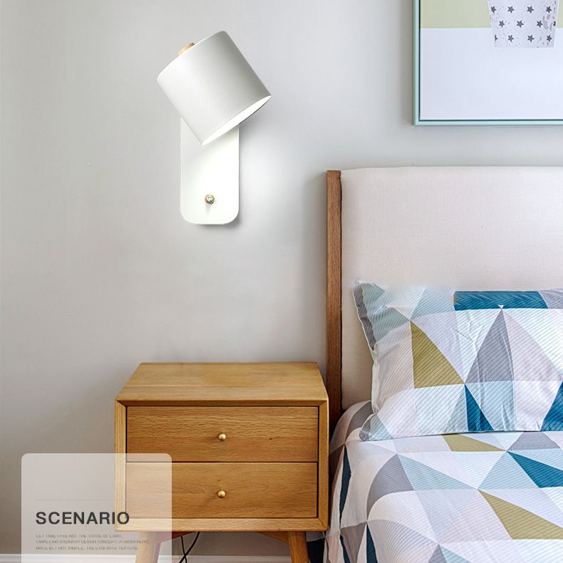 Estilo moderno nórdico 1 luz de pared de metal ligero de pared ligera para sala de estar para sala de estar