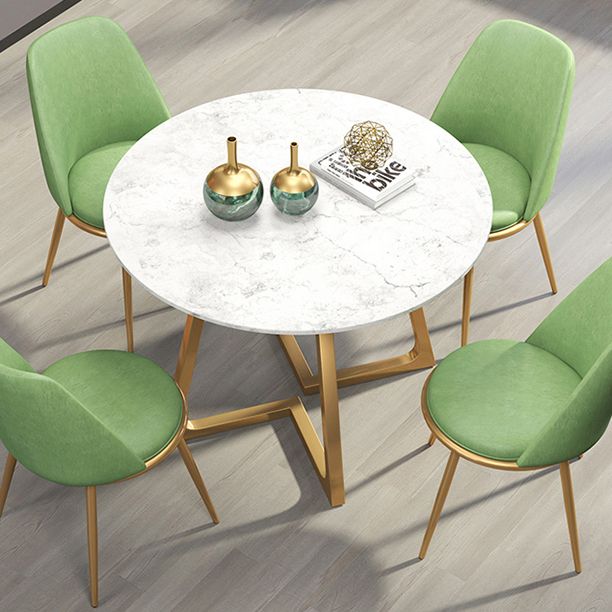 Traditional Luxury Dining Table White Marble Round Dining Table for Home