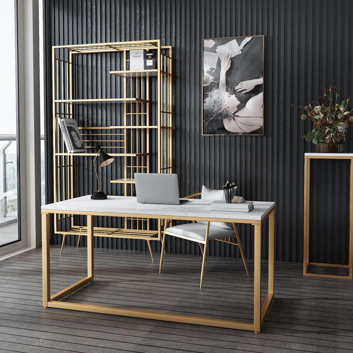 Open Shelf Bookcase Modern Metal Bookshelf for Dining Room 70.9" H X 11.8" W