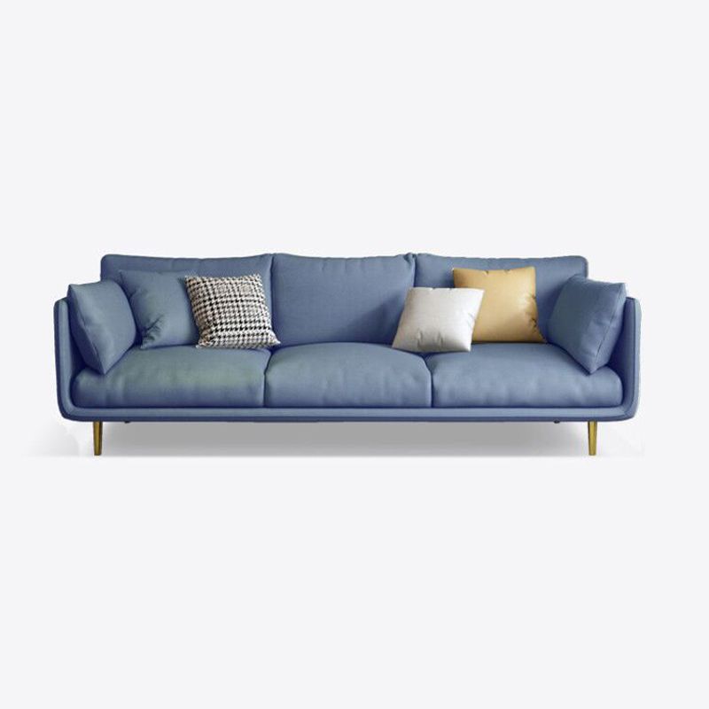 Sofa rembourré en cuir imité avec rembourrage de siège en latex sur le dos de l'oreiller