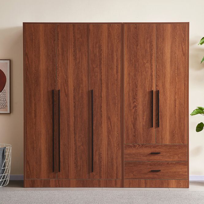 Modern Wooden Frame Armoire Freestanding Multifunctional Wardrobe