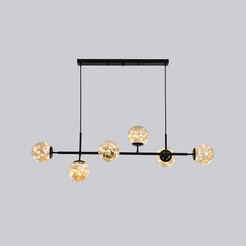 Glass Ball Island Lighting Fixture Contemporary Pendant Lighting Fixture