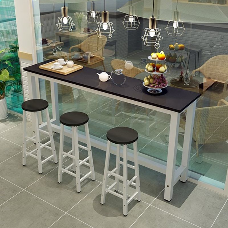 Industrial Bar Table Rectangle Pub Table for Outdoor and Breakroom