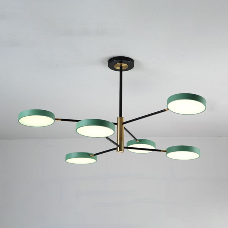 Lámparas colgantes de forma de geometría estilo moderno de metal colgante de metal accesorios