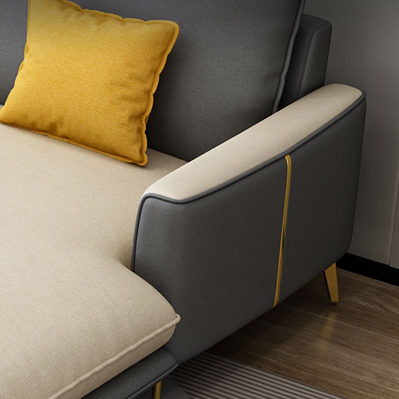 129.92 " W √ó 70.87" D √ó 35.43" H Removable Cushions Faux Leather Square Arm sectional